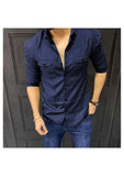 Cotton Solid Full Sleeves Mens Casual Shirt
