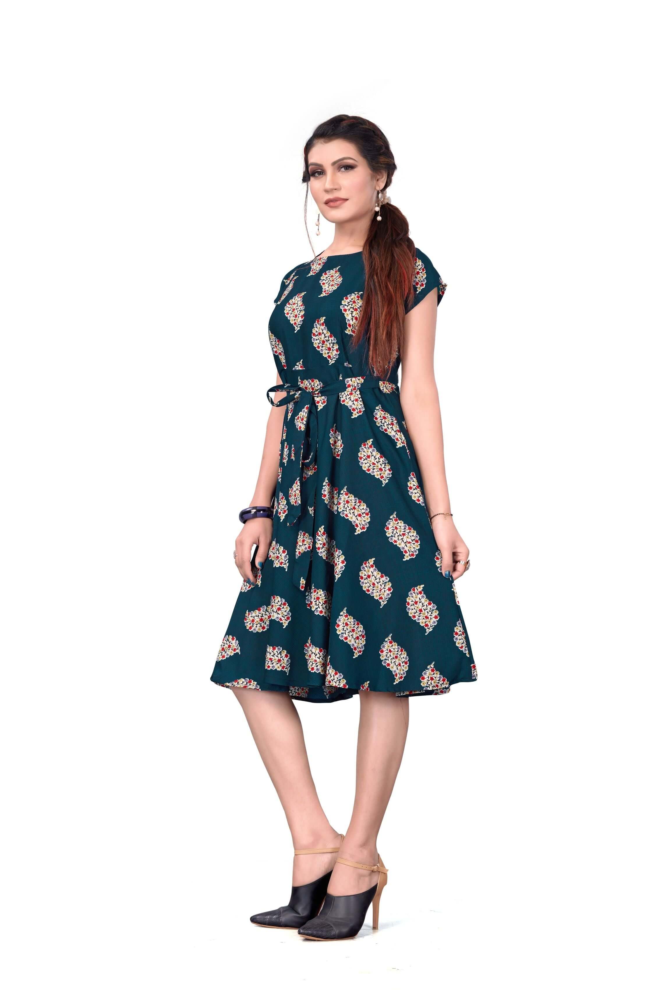 Luxurious Printed American Crepe Kurti