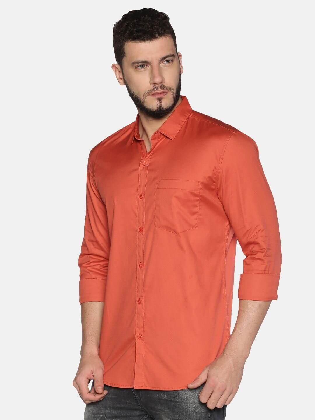 UrGear Cotton Solid Full Sleeves Regular Fit Mens Casual Shirt