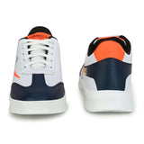 Airbell Navy Synthetic Leather Casual Sneakers for Men's