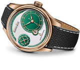 3D Glass Chronograph and Date Display White Dial Analog Wrist Watch for Men