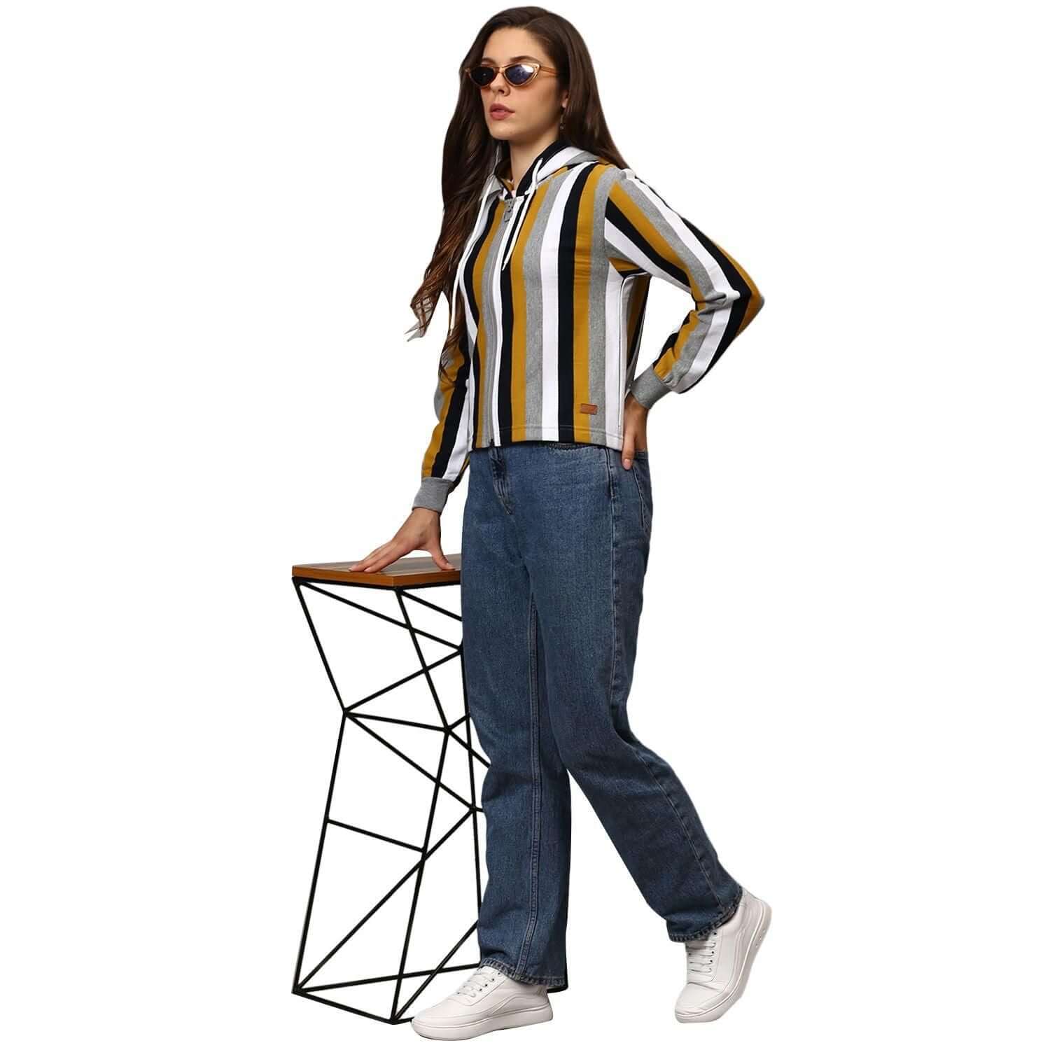 Campus Sutra Women's Solid Stylish Casual Sweatshirts