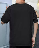 Smartees Cotton Blend Printed Half Sleeves Mens Hooded Neck T-Shirt