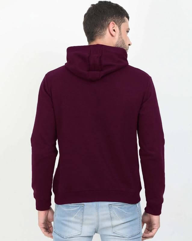 Cotton Solid Full Sleeves Mens Hoodie