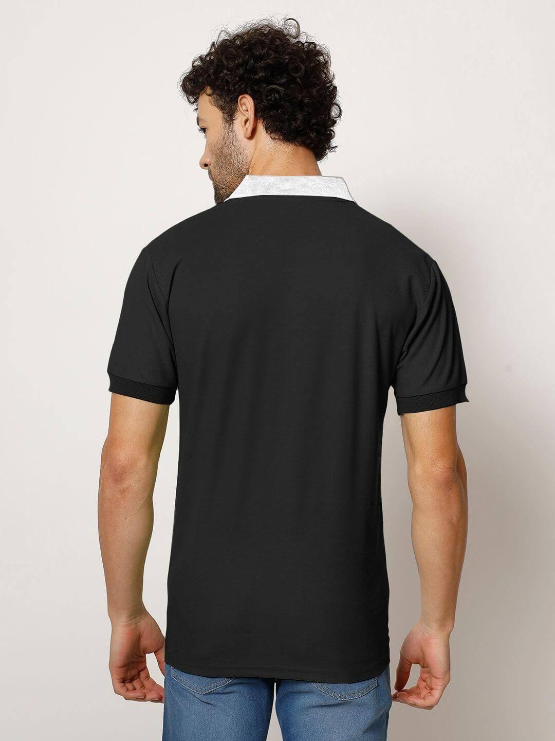 Cotton Color Block Half Sleeves Mens Polo  T-Shirt