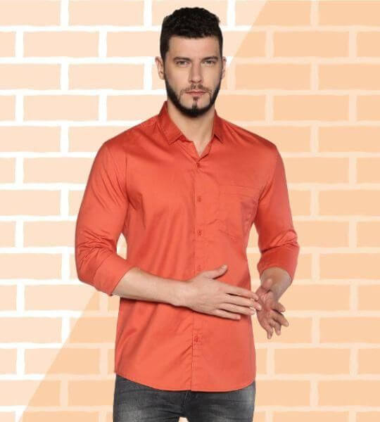 UrGear Cotton Solid Full Sleeves Regular Fit Mens Casual Shirt