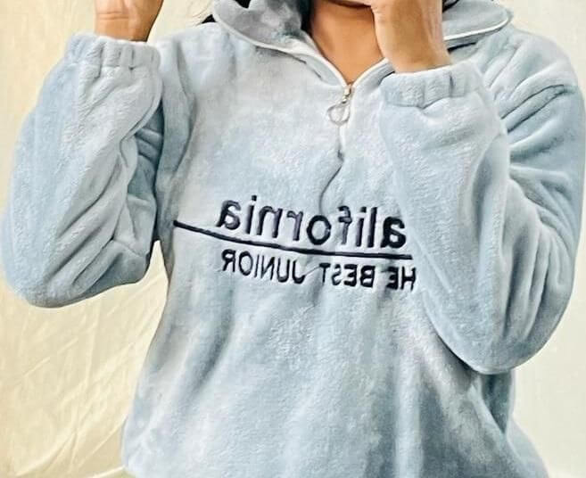 Women's Printed Wool Winter Sweatshirt