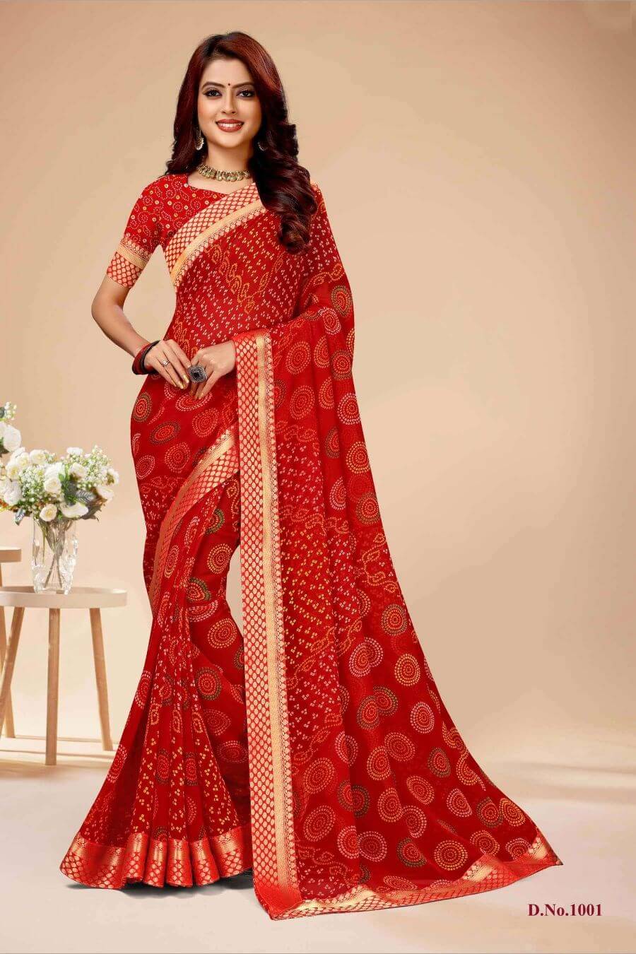 Pretty Printed Georgette Sarees