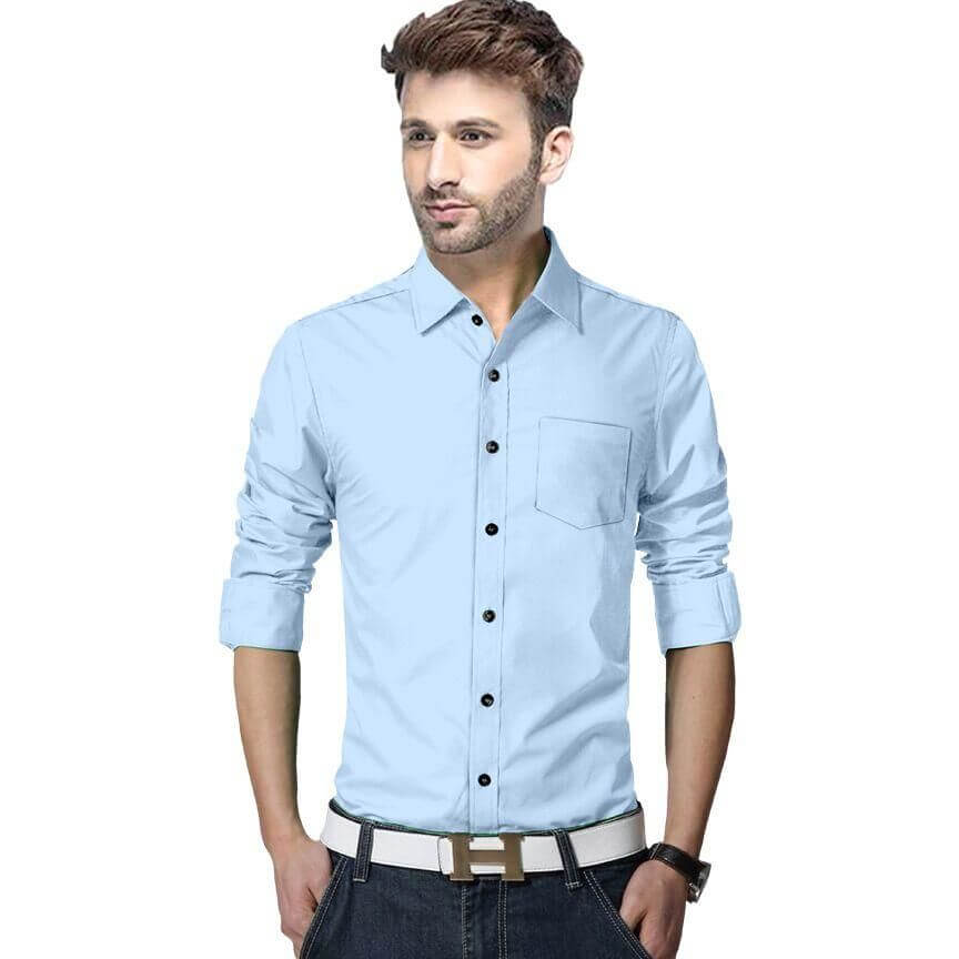 Cotton Solid Slim Fit Shirt