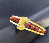 Adorable Gold Plated Mens Rudraksha Kada