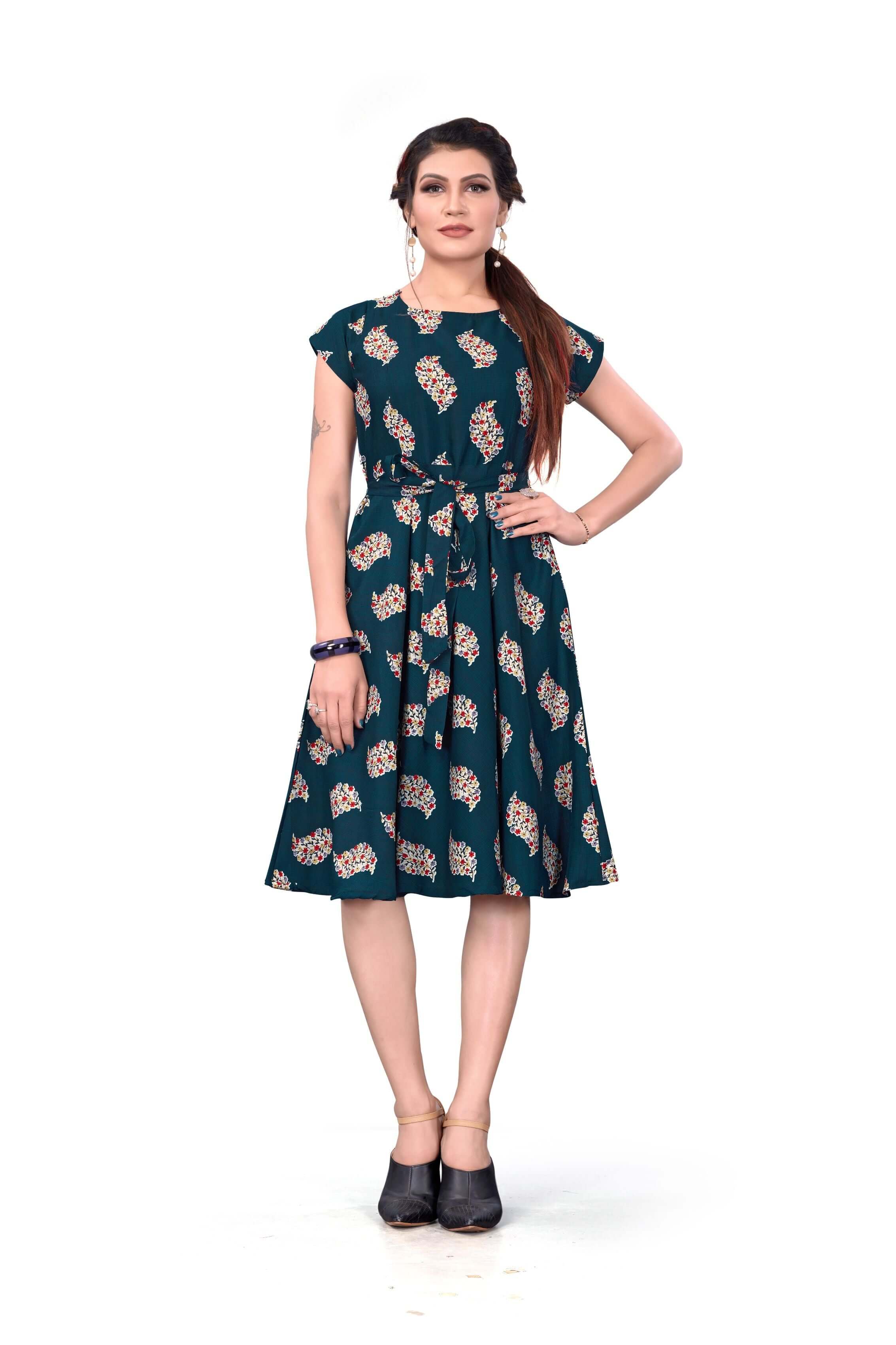 Luxurious Printed American Crepe Kurti