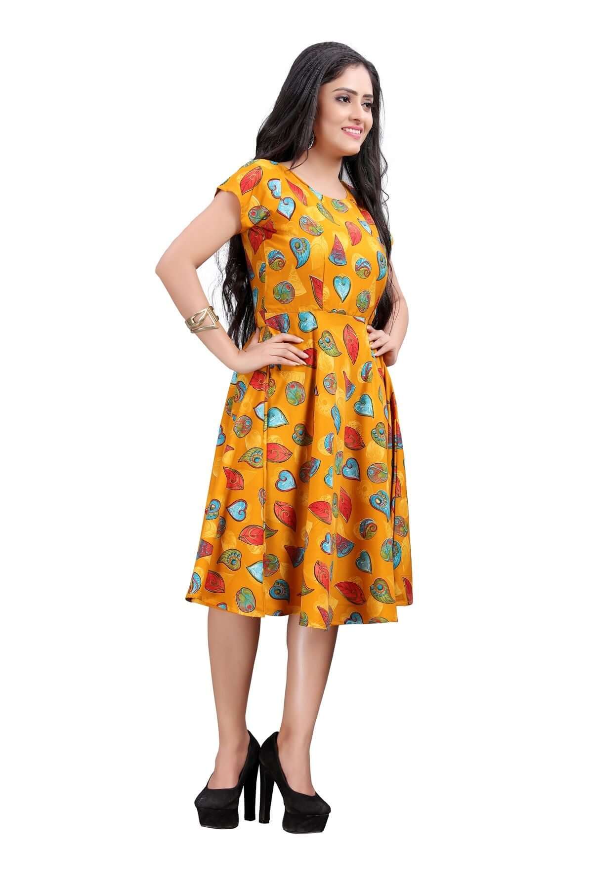 Attractive Printed American Crepe Kurti