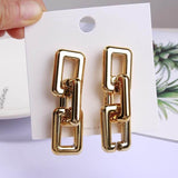 AVR JEWELS Korean Geometric Wild Drop Earrings 2 Pcs/Set