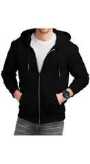 Cotton Solid Full Sleeves Hoodie Jacket