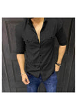 Cotton Solid Full Sleeves Mens Casual Shirt