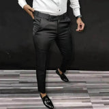 Poly Lycra Solid Slim Fit Mens Formal Trouser
