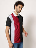Cotton Color Block Half Sleeves Mens Polo  T-Shirt