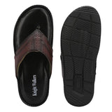 Men's Brown Leather Slippers