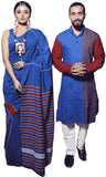 Combo of Men & Women's Khadi Cotton Kurta & Saree Set