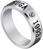 Titanium Stylish Look Unisex Ring Stainless Steel Silver Plated Ring